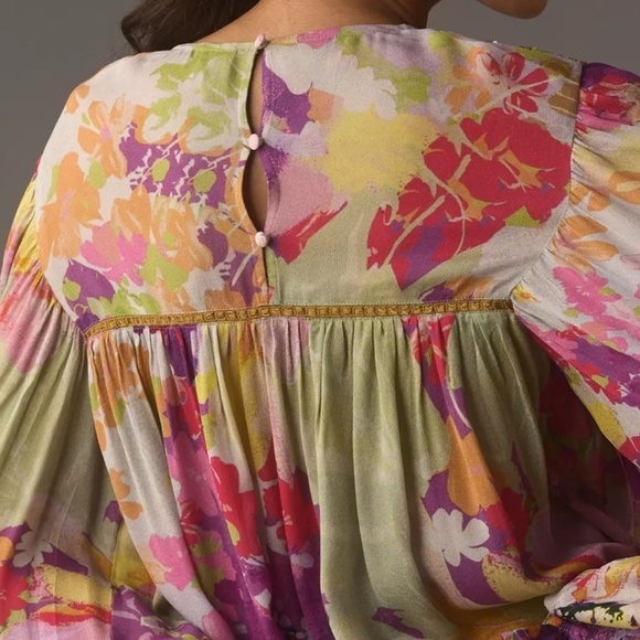 NWT Anthropology Bi-Ink Sequins Details Multicolor Woman Blouse Size US XL - Picture 8 of 8